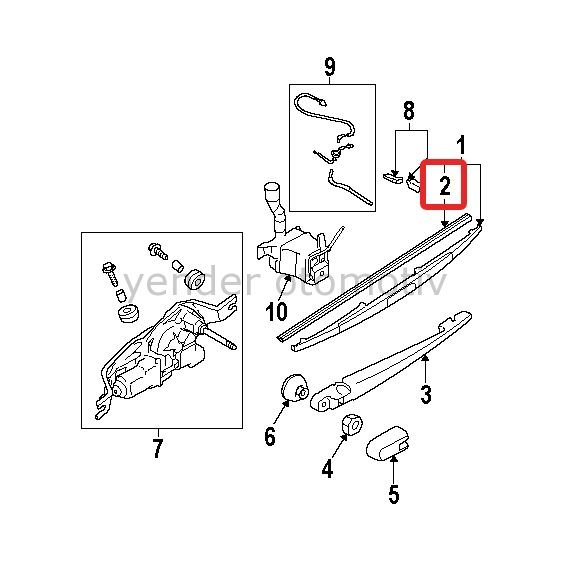Silecek Lastiği ARKA 35cm