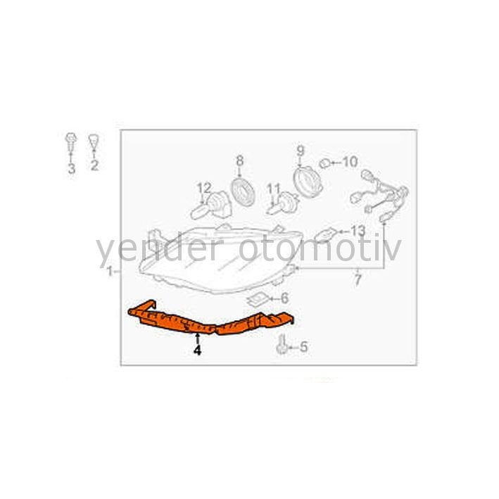 Impreza Far Alt Tampon Braketi SOL 2008-2012